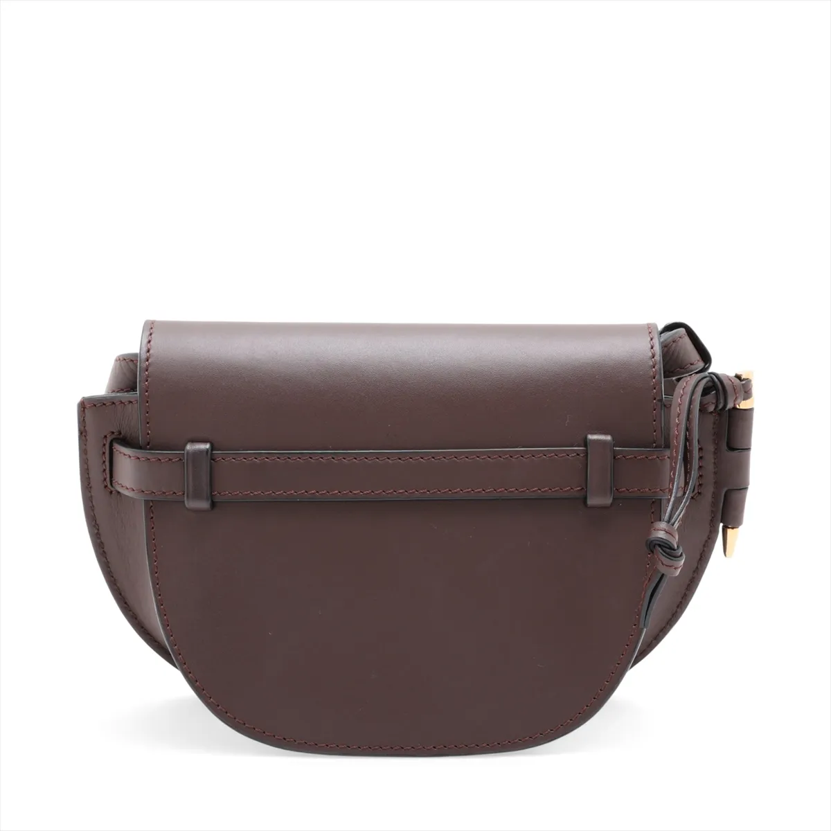 Gate Dual Mini Leather Shoulder Bag, Brown — view 2