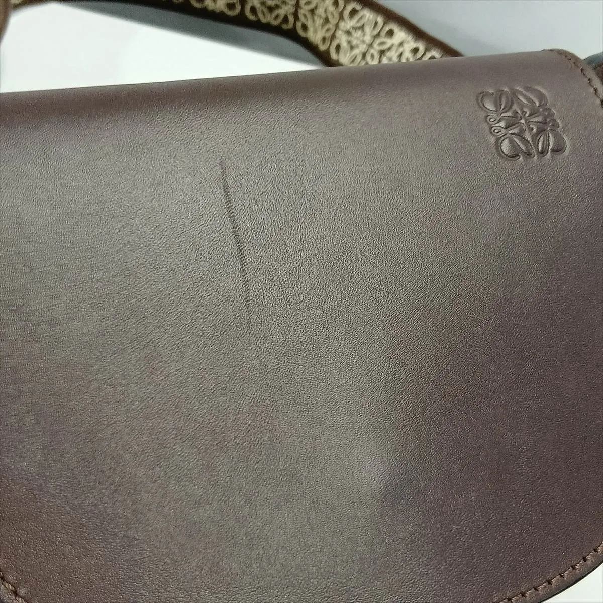 Gate Dual Mini Leather Shoulder Bag, Brown — view 11