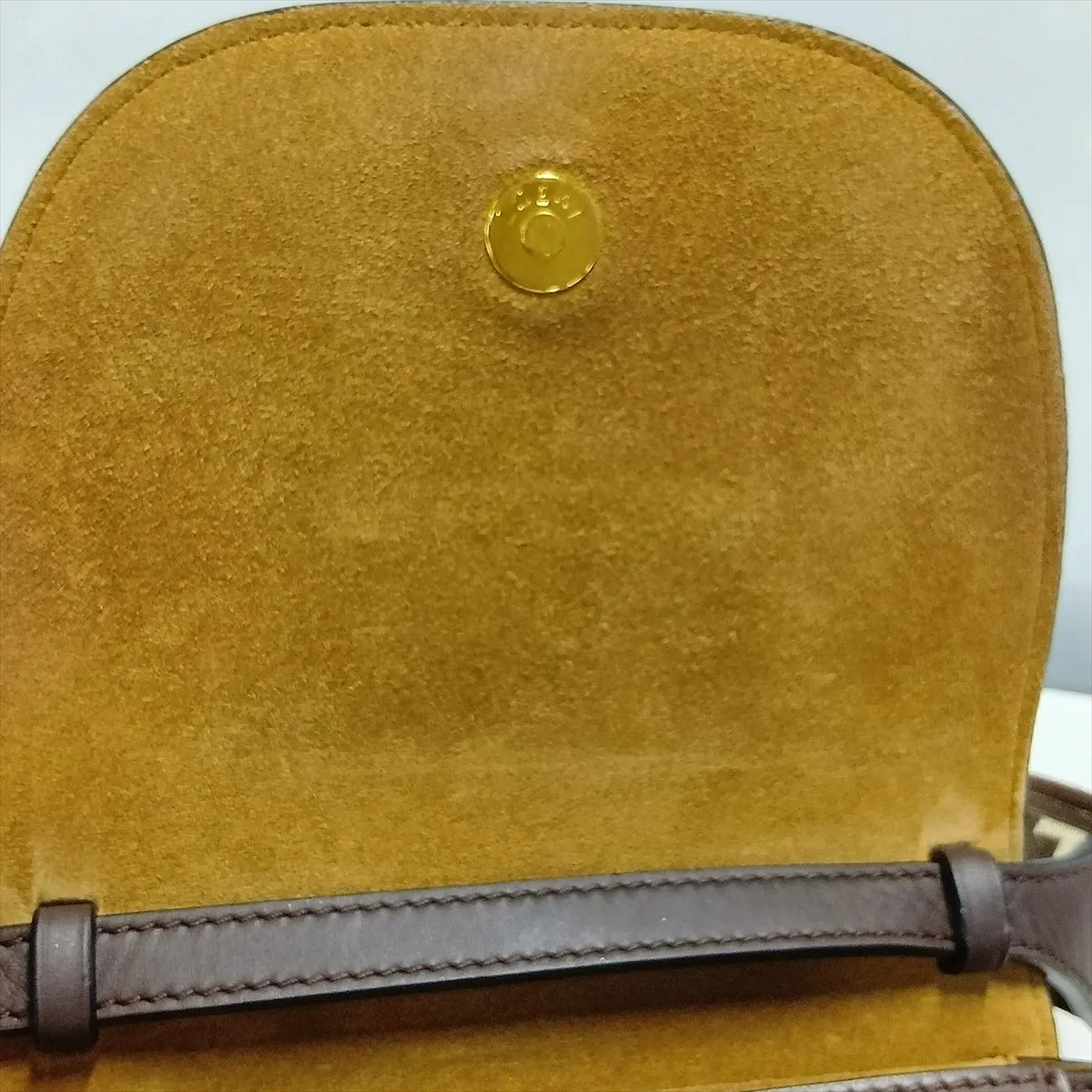 Gate Dual Mini Leather Shoulder Bag, Brown — view 9