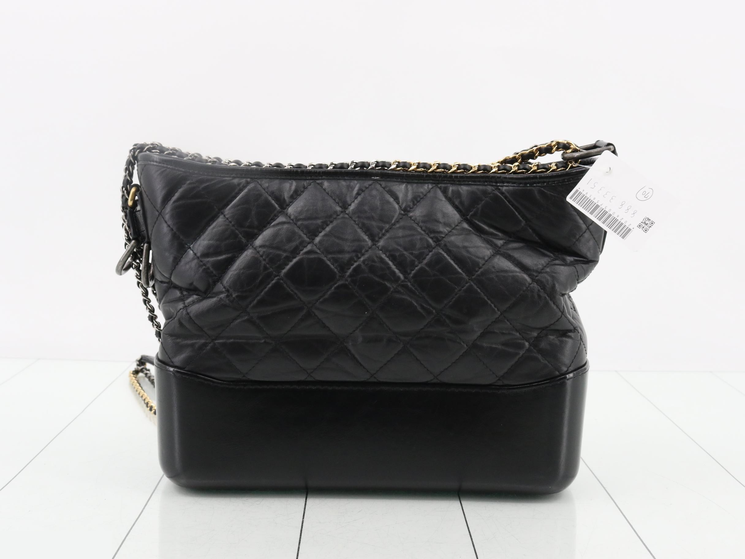 Gabrielle de Chanel Leather Chain Shoulder Bag, Black — view 2