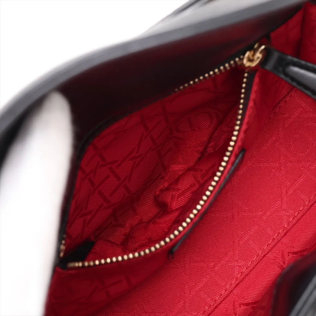 Cannage Lady Dior Mini Leather 2-Way Handbag, Black — view 9