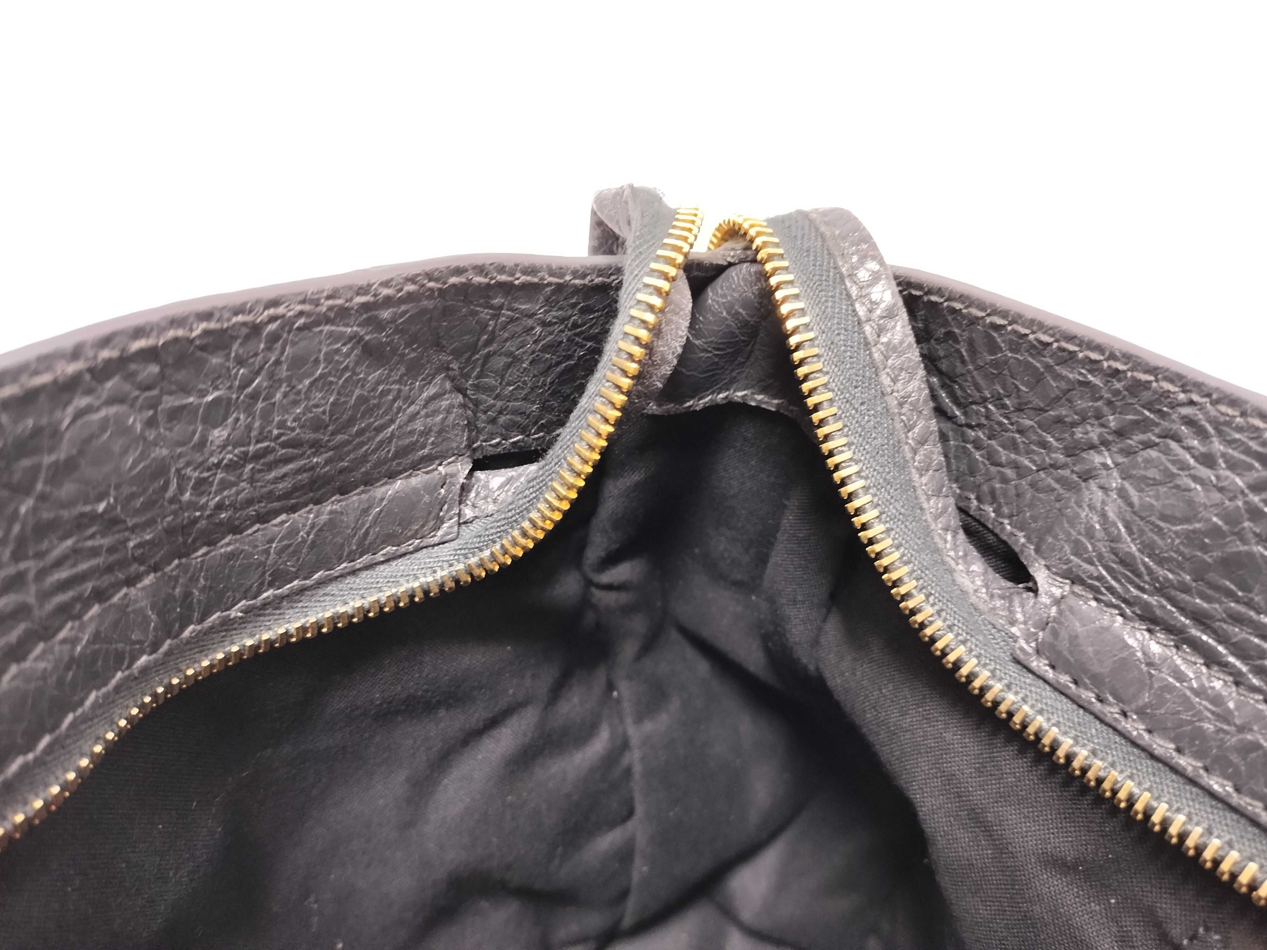 PH - Classic City Crinkled Gray Leather Two-Way Shoulder Bag (Handbag) — view 12
