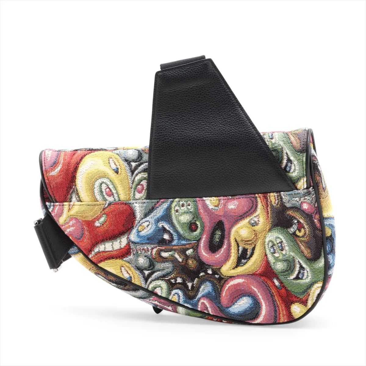 x Kennysharf Saddle Canvas x Leather Body Bag, Multicolor — view 2
