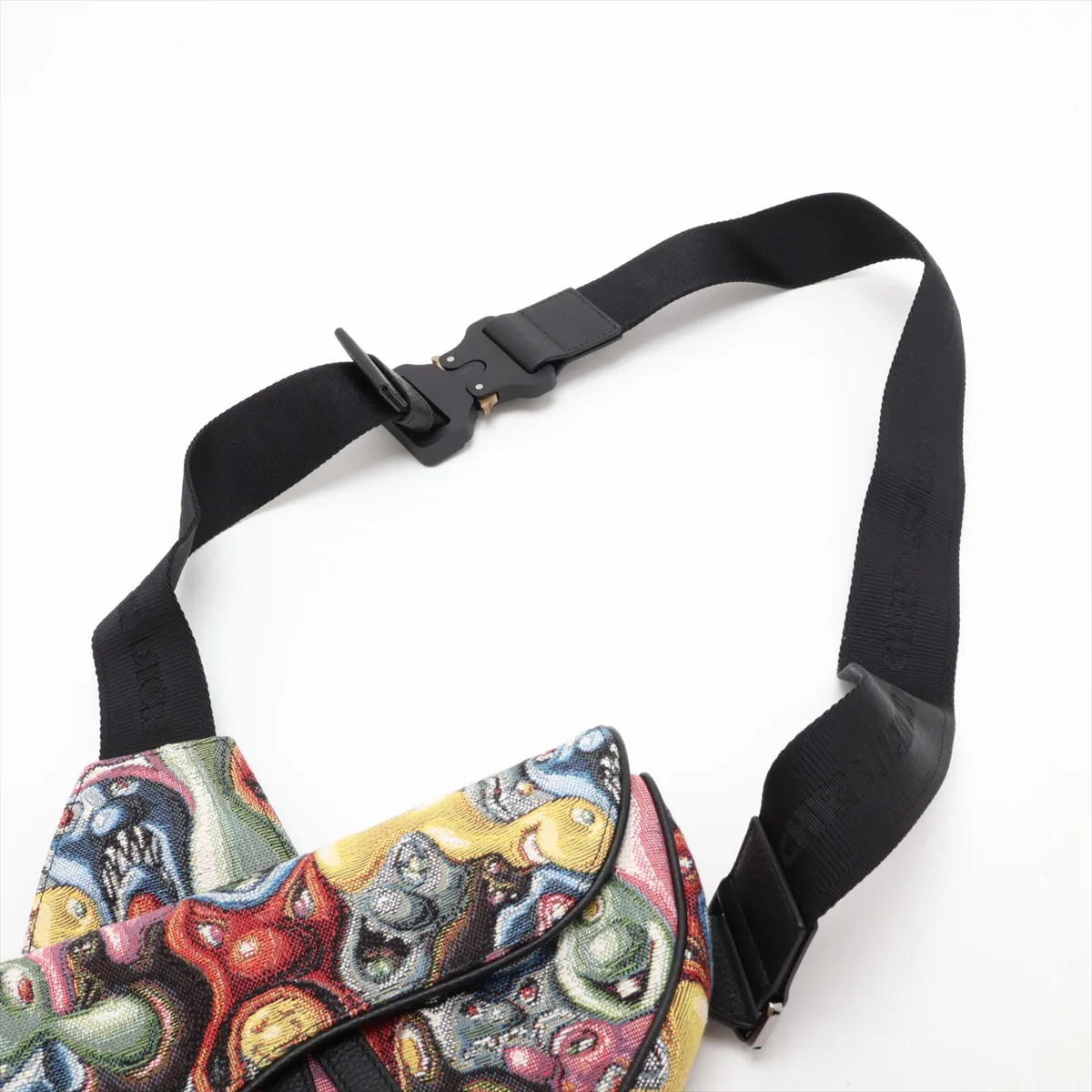 x Kennysharf Saddle Canvas x Leather Body Bag, Multicolor — view 5