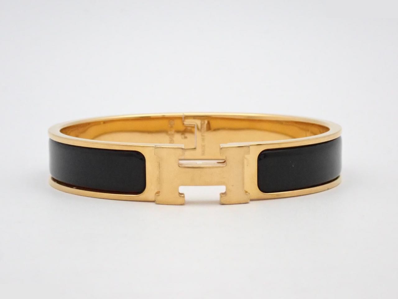 Bracelet, "Click H", Black, Wrist circumference approximately 17cm