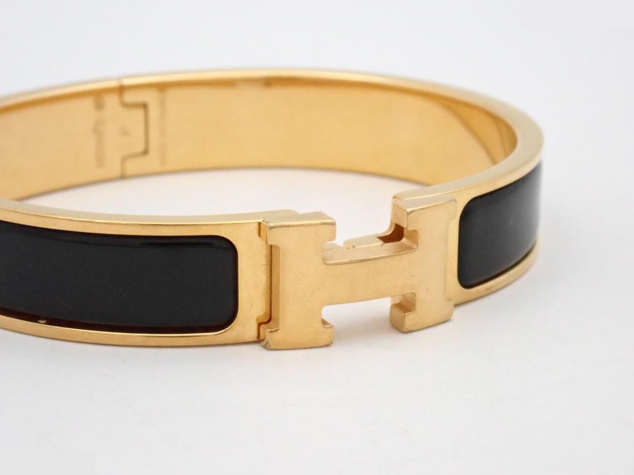 Bracelet, "Click H", Black, Wrist circumference approximately 17cm — view 3