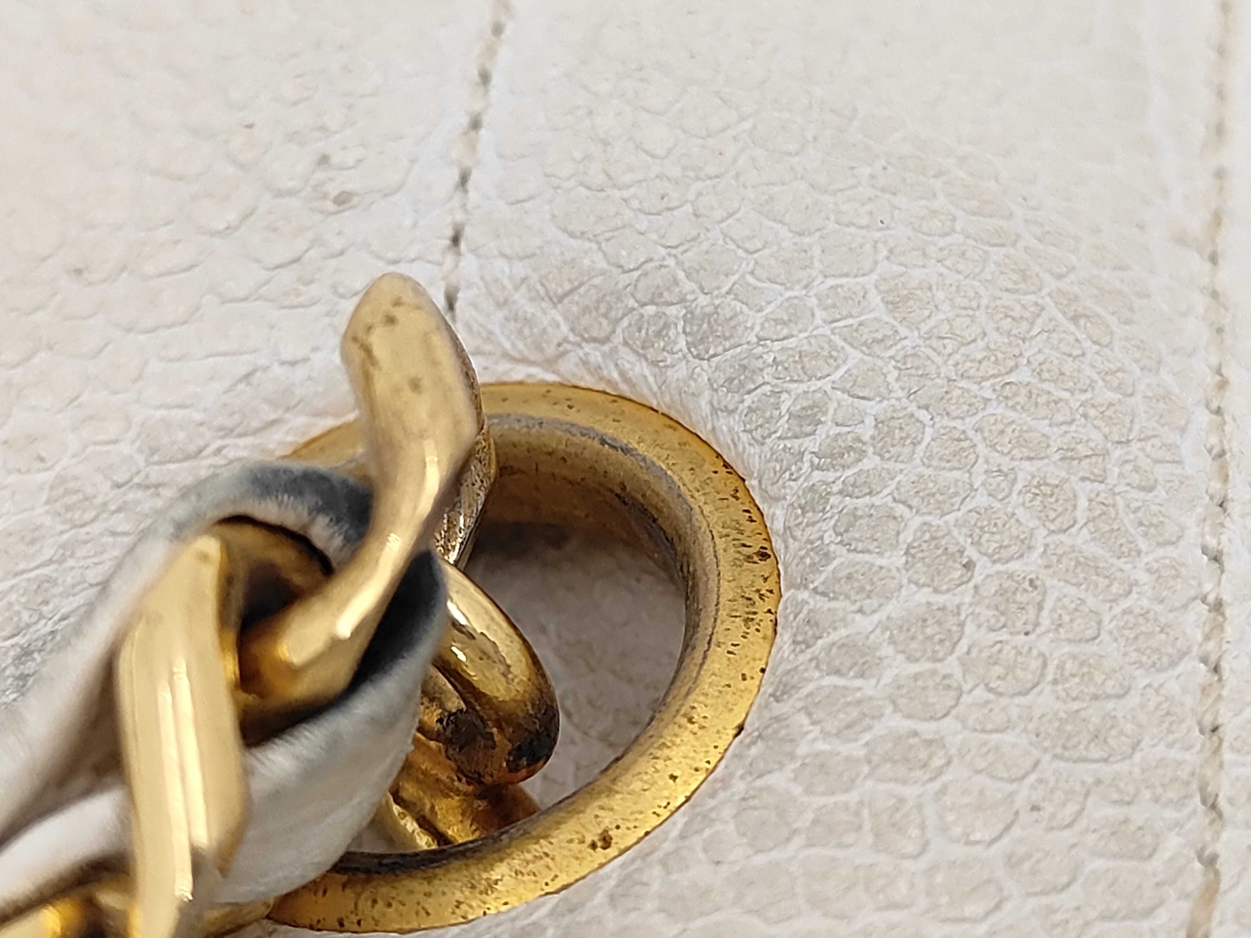 Caviar Skin V-Stitch Ball Charm Chain Tote Shoulder Bag — view 6