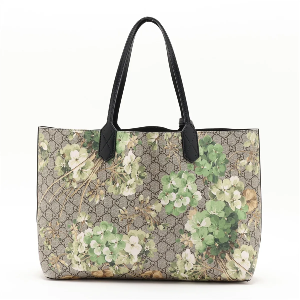 GG Blooms PVC x Leather Tote Bag, Beige, 368568 — view 2