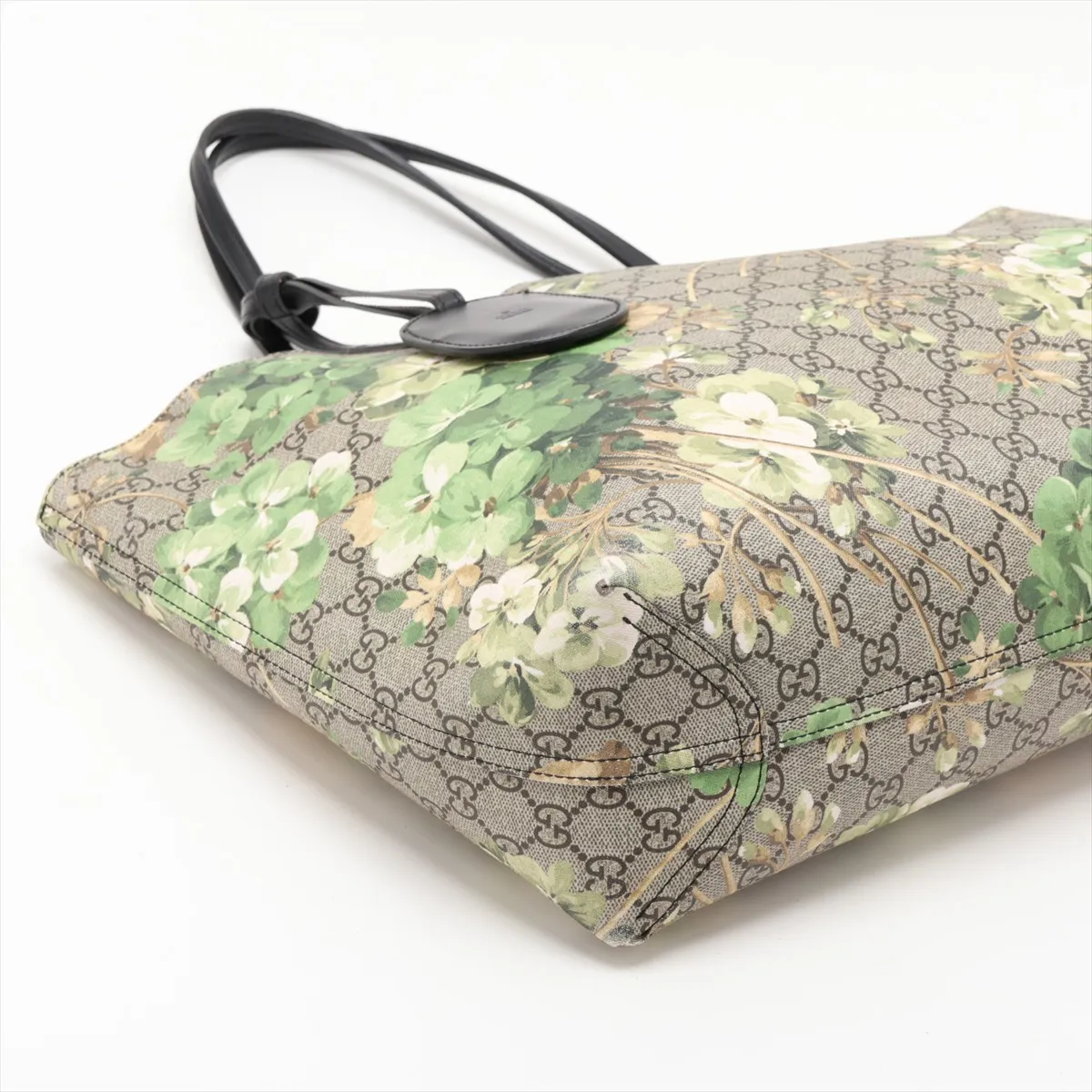 GG Blooms PVC x Leather Tote Bag, Beige, 368568 — view 4