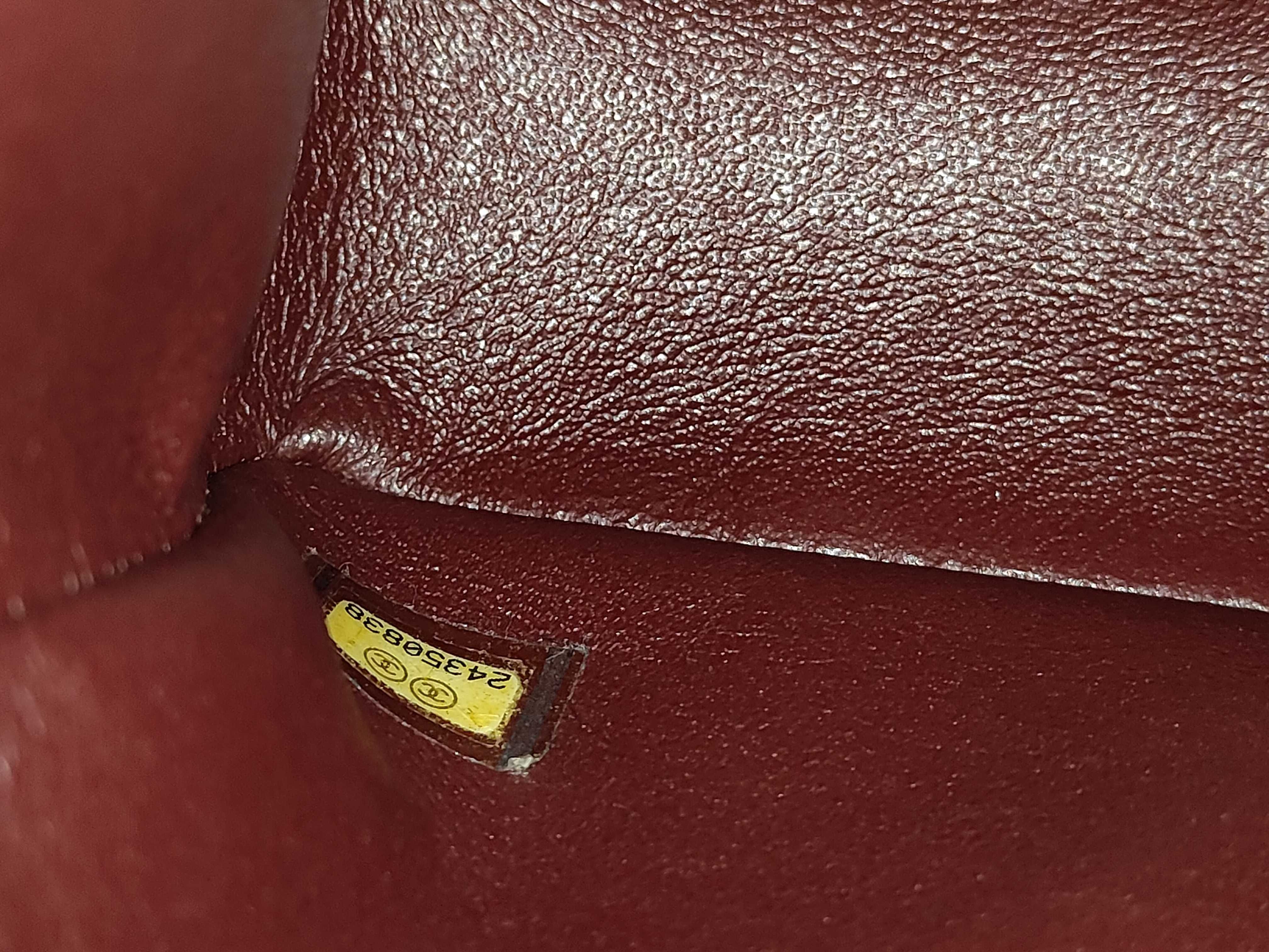 Caviar Skin Matelassé Double Flap Chain Shoulder Bag (Serial Number 24) with original seal and dust bag. — view 12