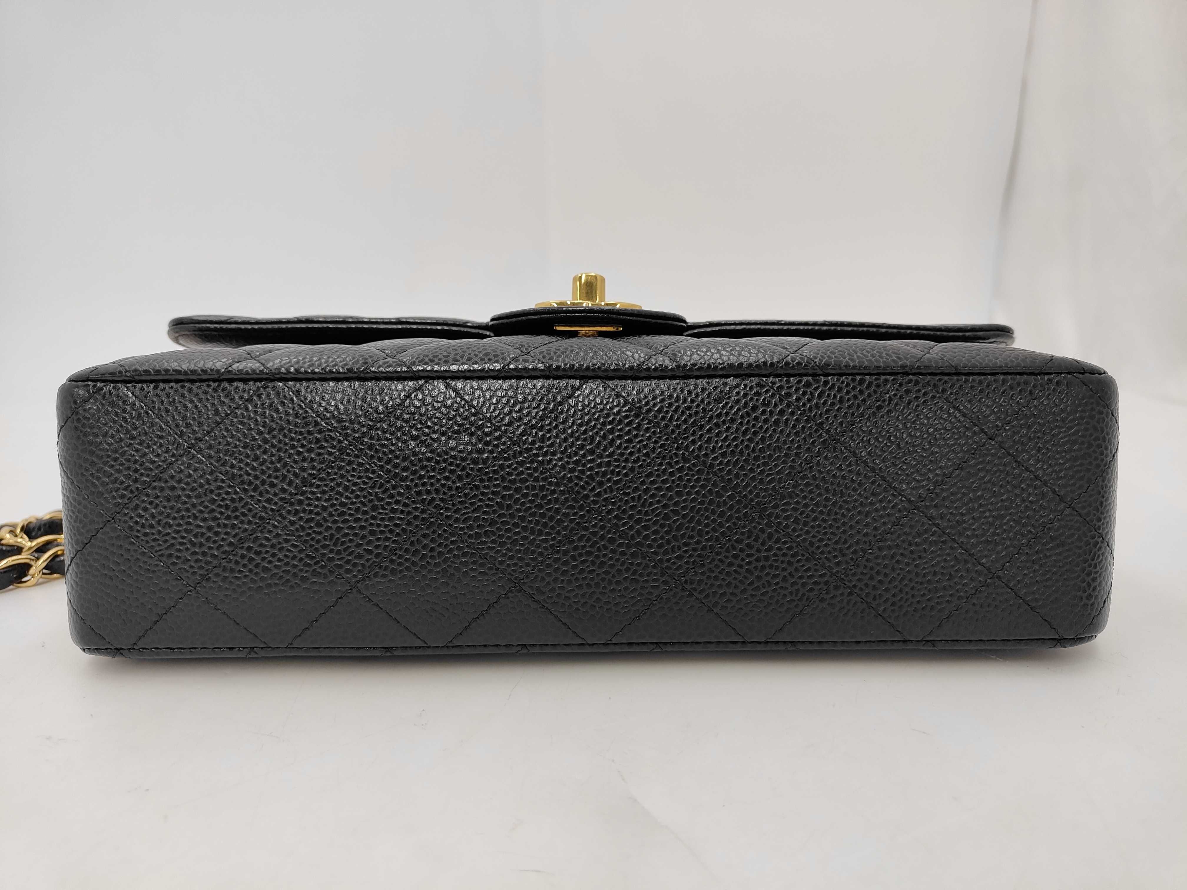 Caviar Skin Matelassé Double Flap Chain Shoulder Bag (Serial Number 24) with original seal and dust bag. — view 6