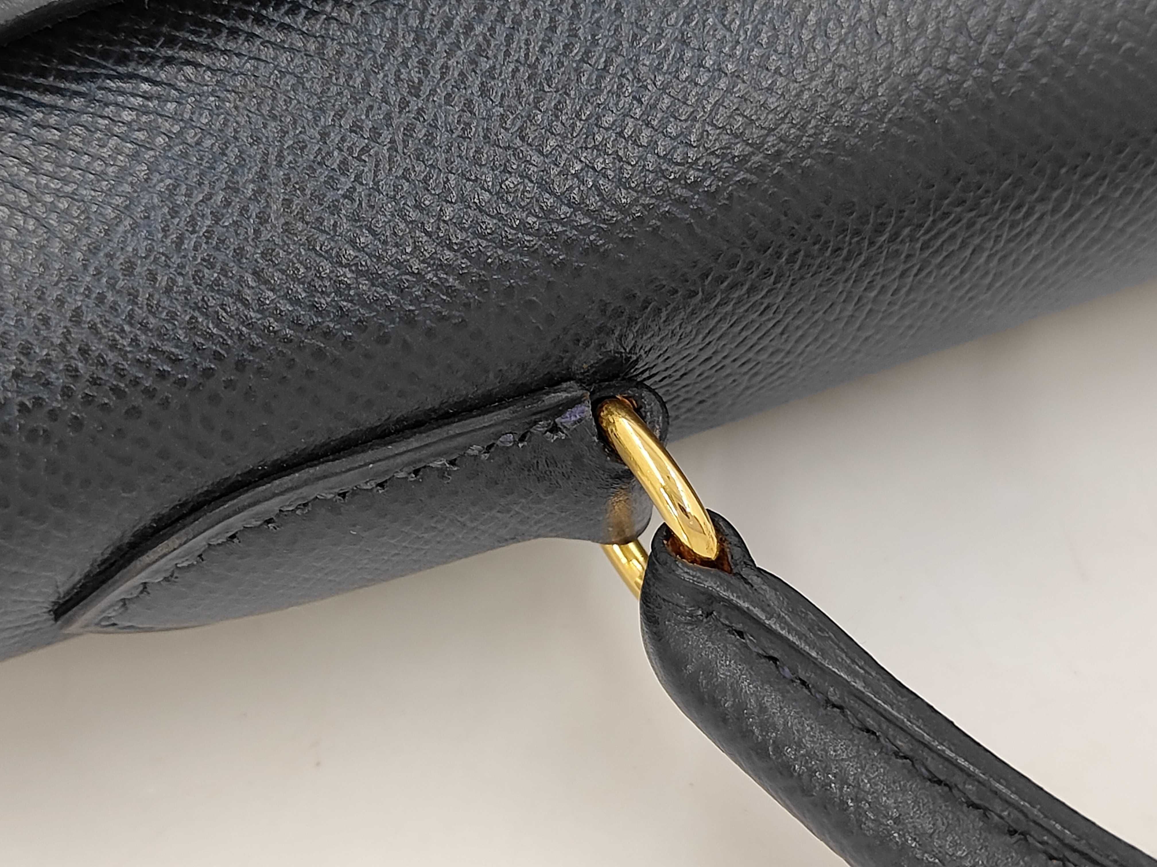 Kelly 32 Veau Epsom Blue Indigo GP W Stamp Handbag — view 5