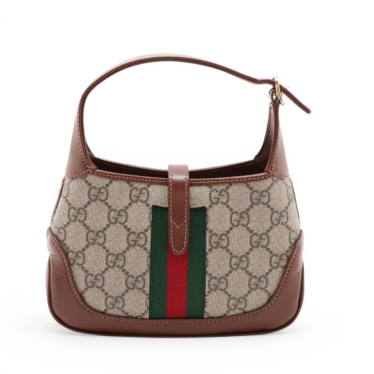 GG Supreme PVC x Leather Shoulder Bag, Beige x Brown — view 2