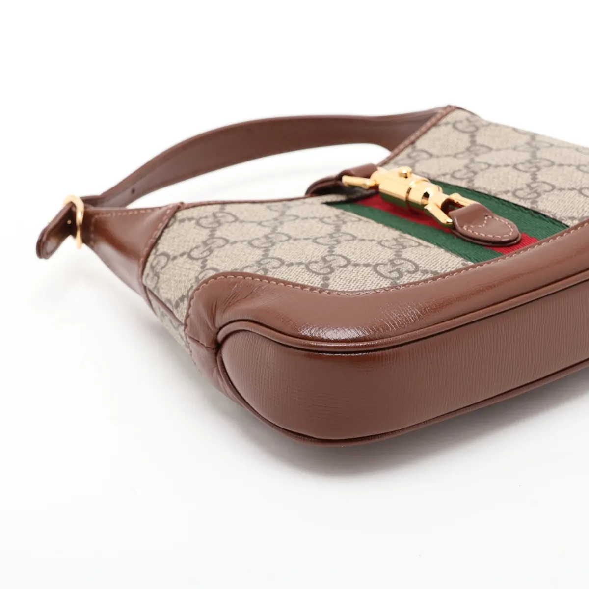 GG Supreme PVC x Leather Shoulder Bag, Beige x Brown — view 4