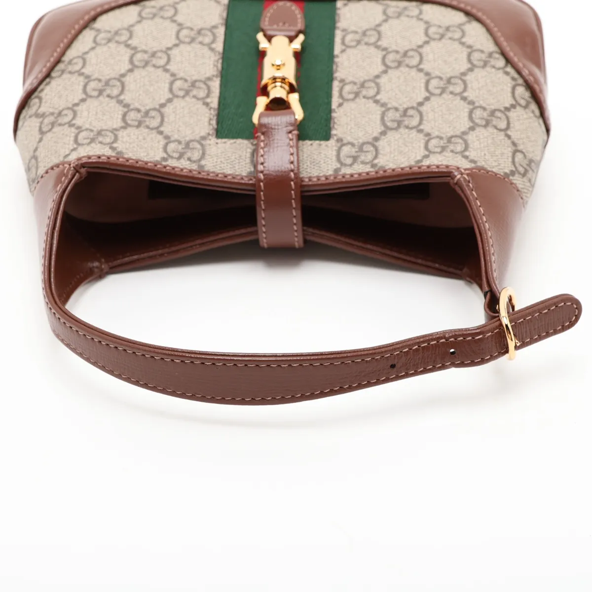 GG Supreme PVC x Leather Shoulder Bag, Beige x Brown — view 5