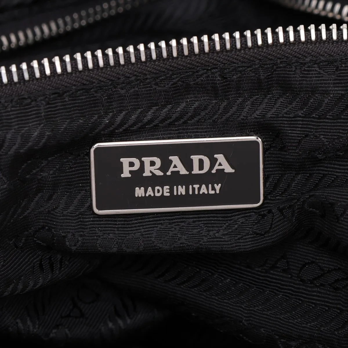 Tessuto Nylon x Leather Shoulder Bag, Black — view 9