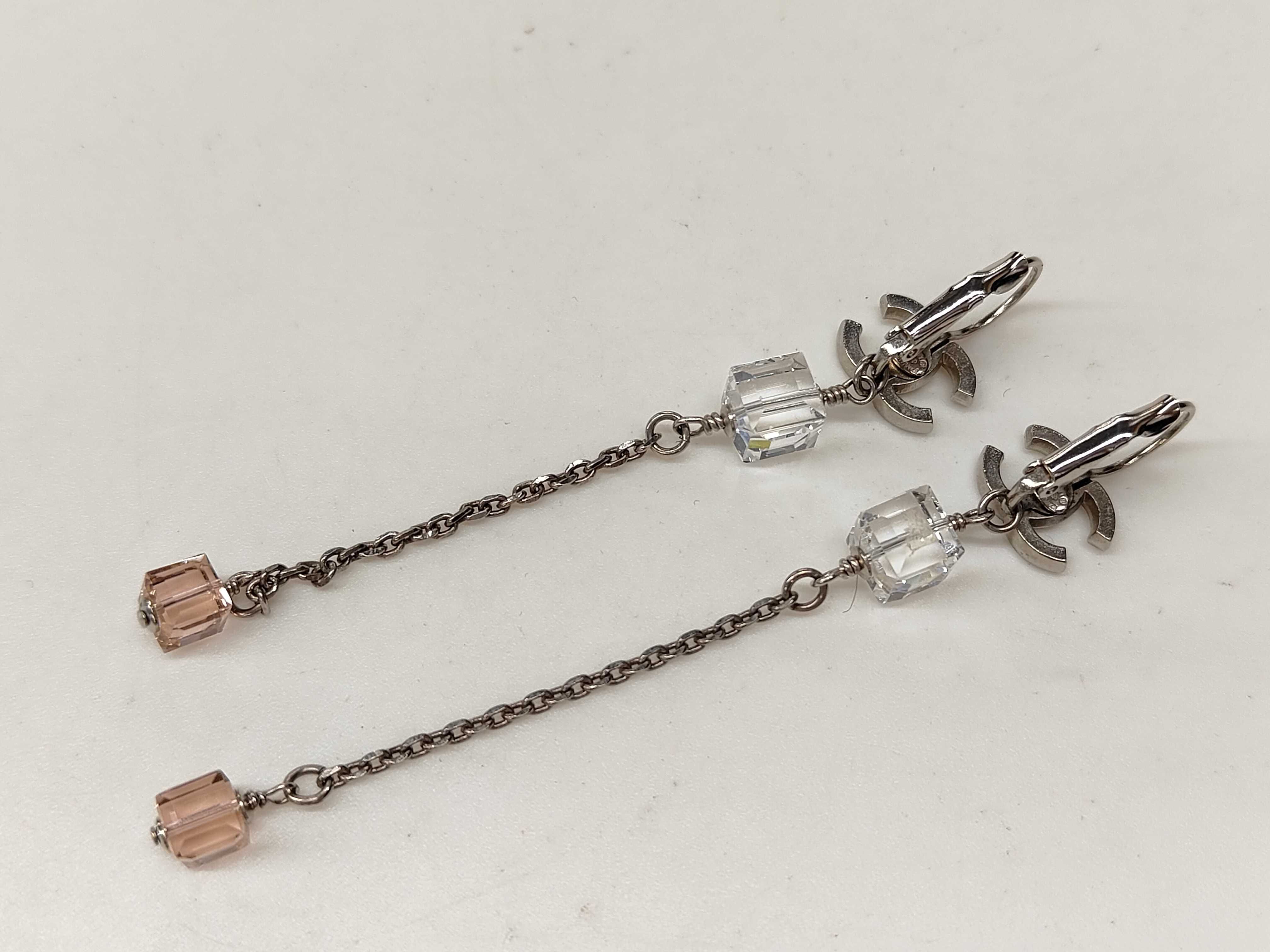 Coco Mark Rhinestone Hoop Earrings — view 2