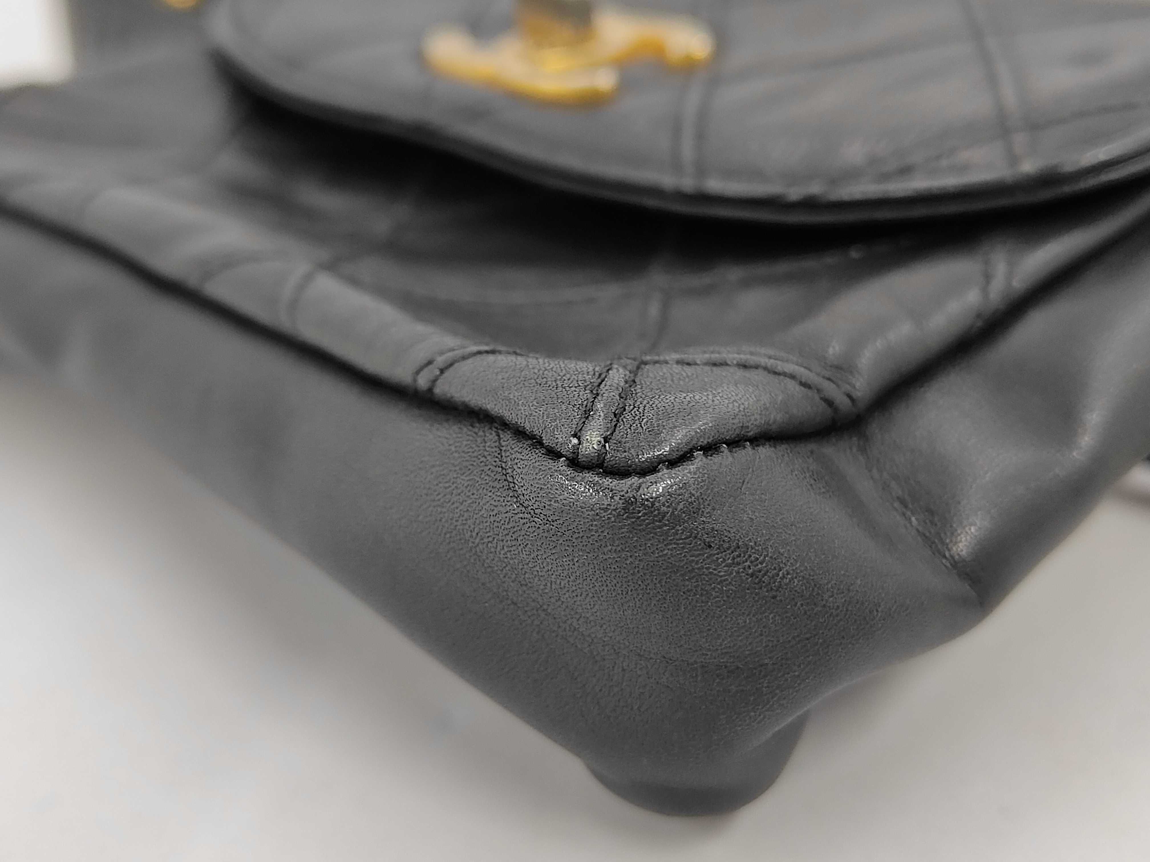 Mini Matelassé Lambskin Waist Pouch, Black with Gold Hardware — view 4