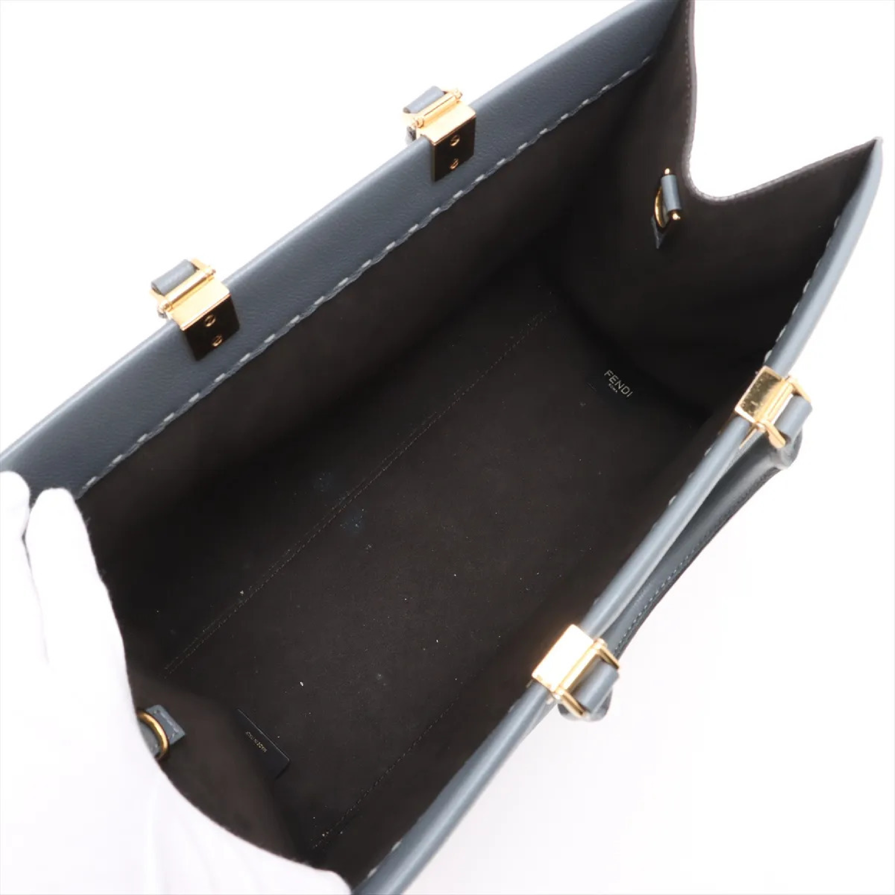 Sunshine Medium Leather Tote Bag 8BH386 — view 6