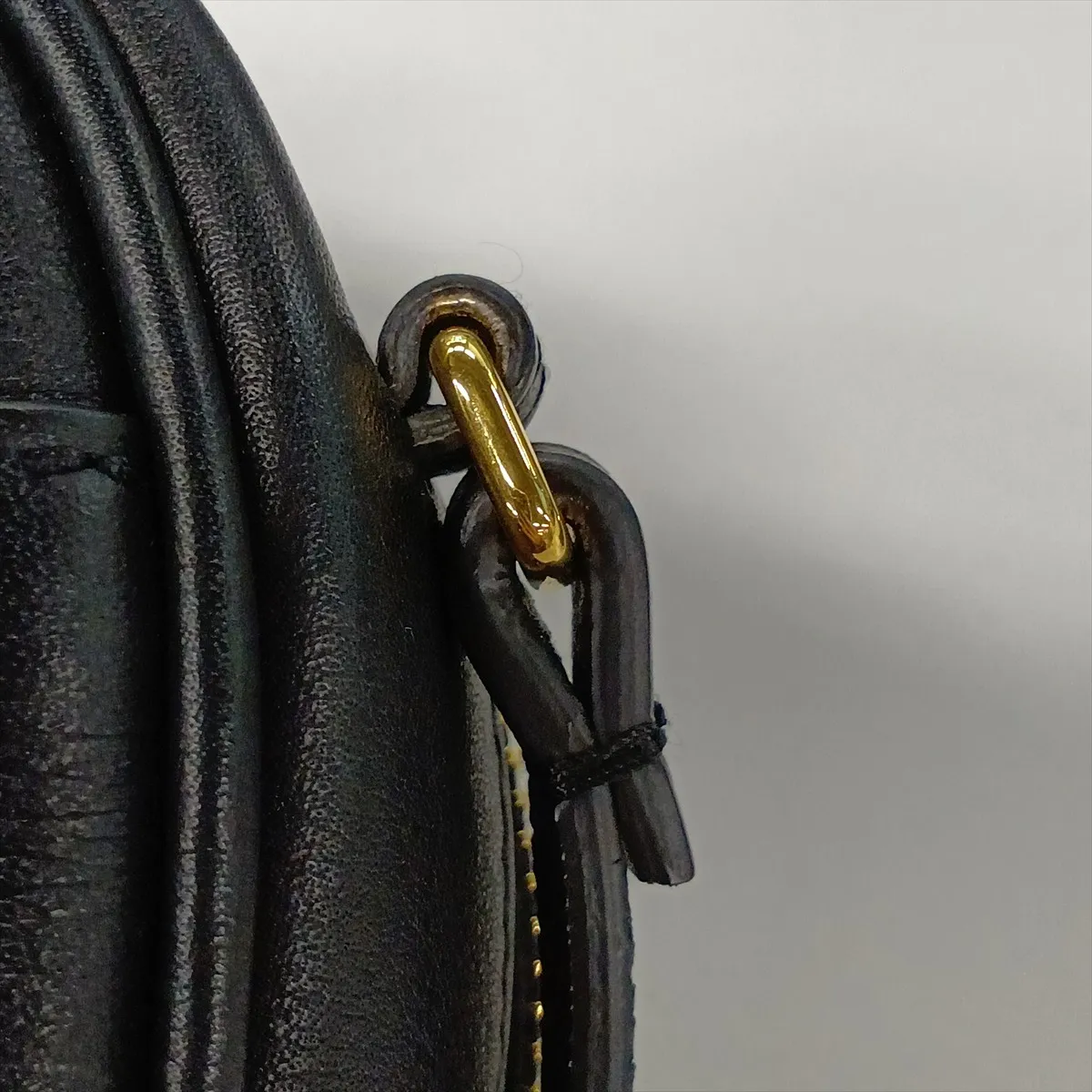 Blogger Leather Shoulder Bag, Black — view 12