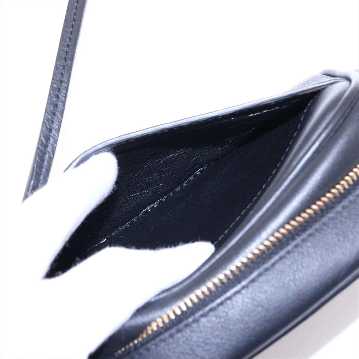 Blogger Leather Shoulder Bag, Black — view 7