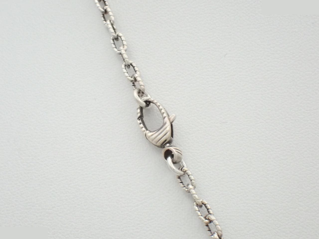 Interlocking G Silver Necklace, Arabesque Design, 925 Sterling Silver / 17.4g — view 2