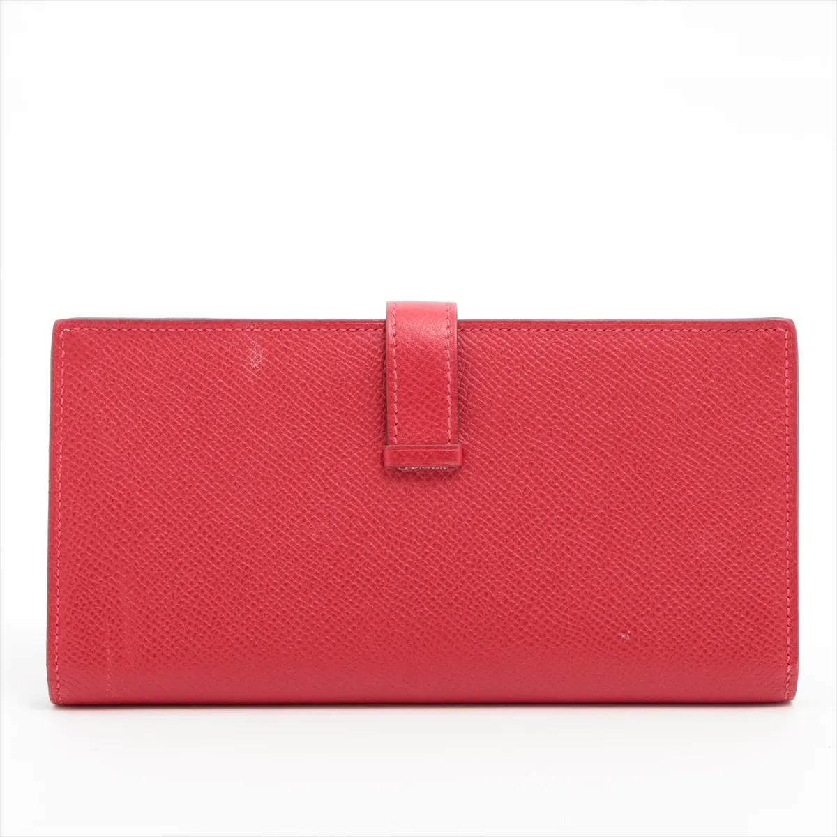 Bearn Soufflé Veau Epsom Long Wallet Rouge Casaque Silver Hardware P:2012 — view 2