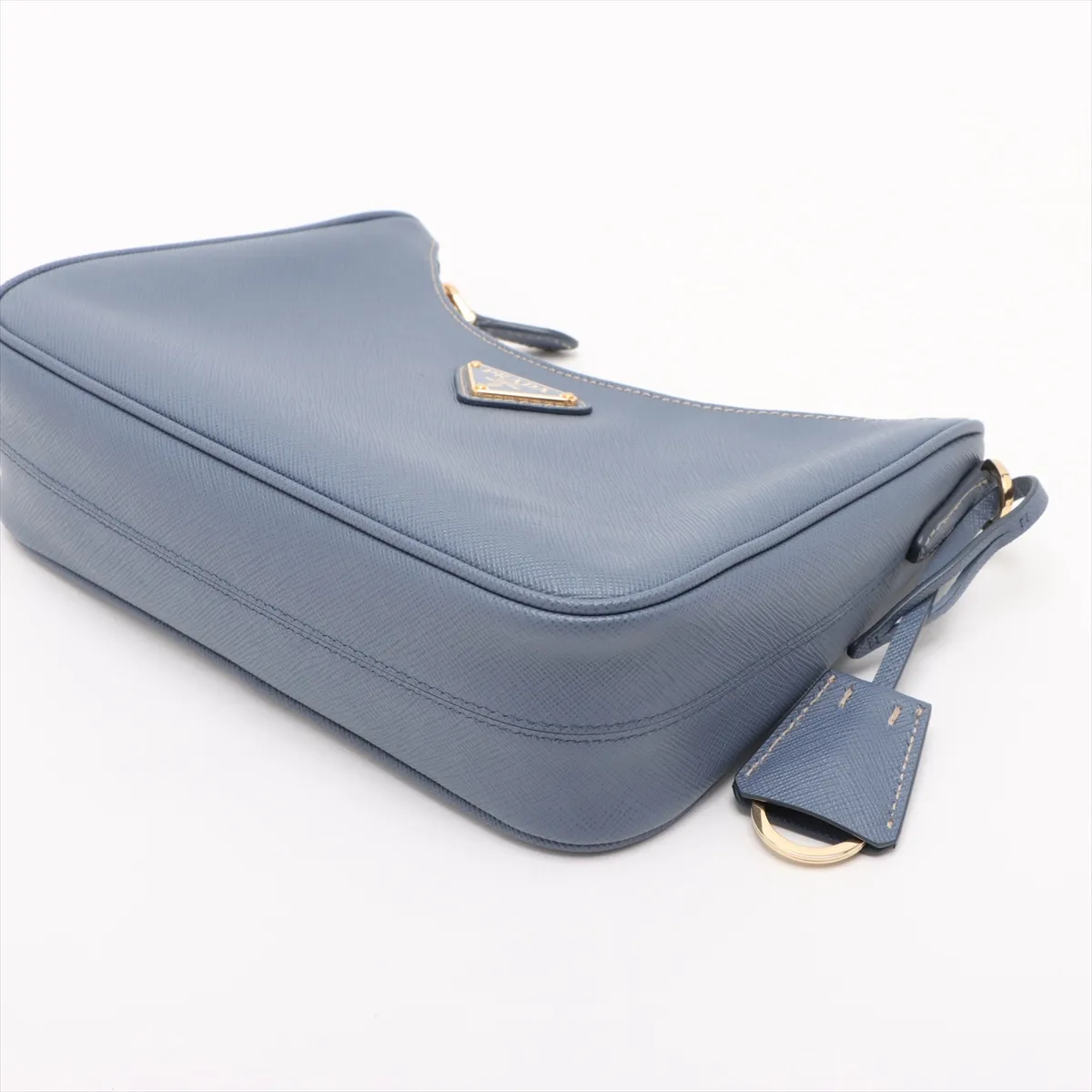 Saffiano Leather 2WAY Shoulder Bag Blue — view 3