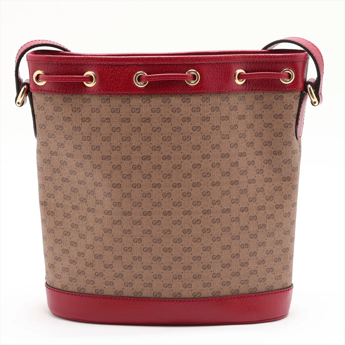 Doraemon x Gucci Mini GG Supreme 655597 PVC x Leather Shoulder Bag Brown x Red — view 2