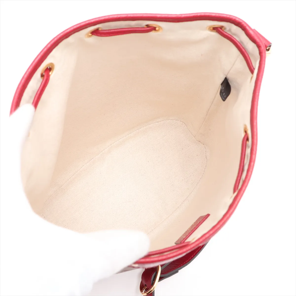 Doraemon x Gucci Mini GG Supreme 655597 PVC x Leather Shoulder Bag Brown x Red — view 6