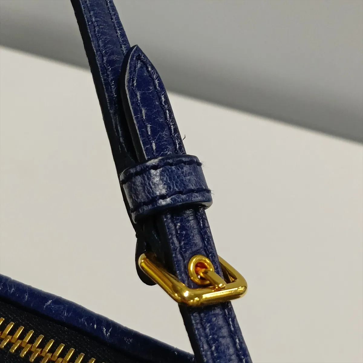Matelassé RR1892 Leather Shoulder Bag, Navy — view 13