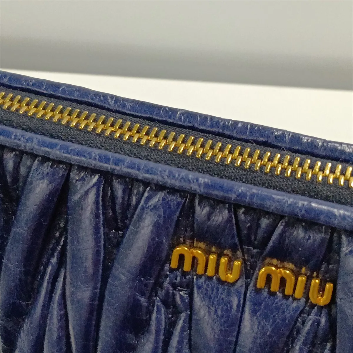 Matelassé RR1892 Leather Shoulder Bag, Navy — view 15