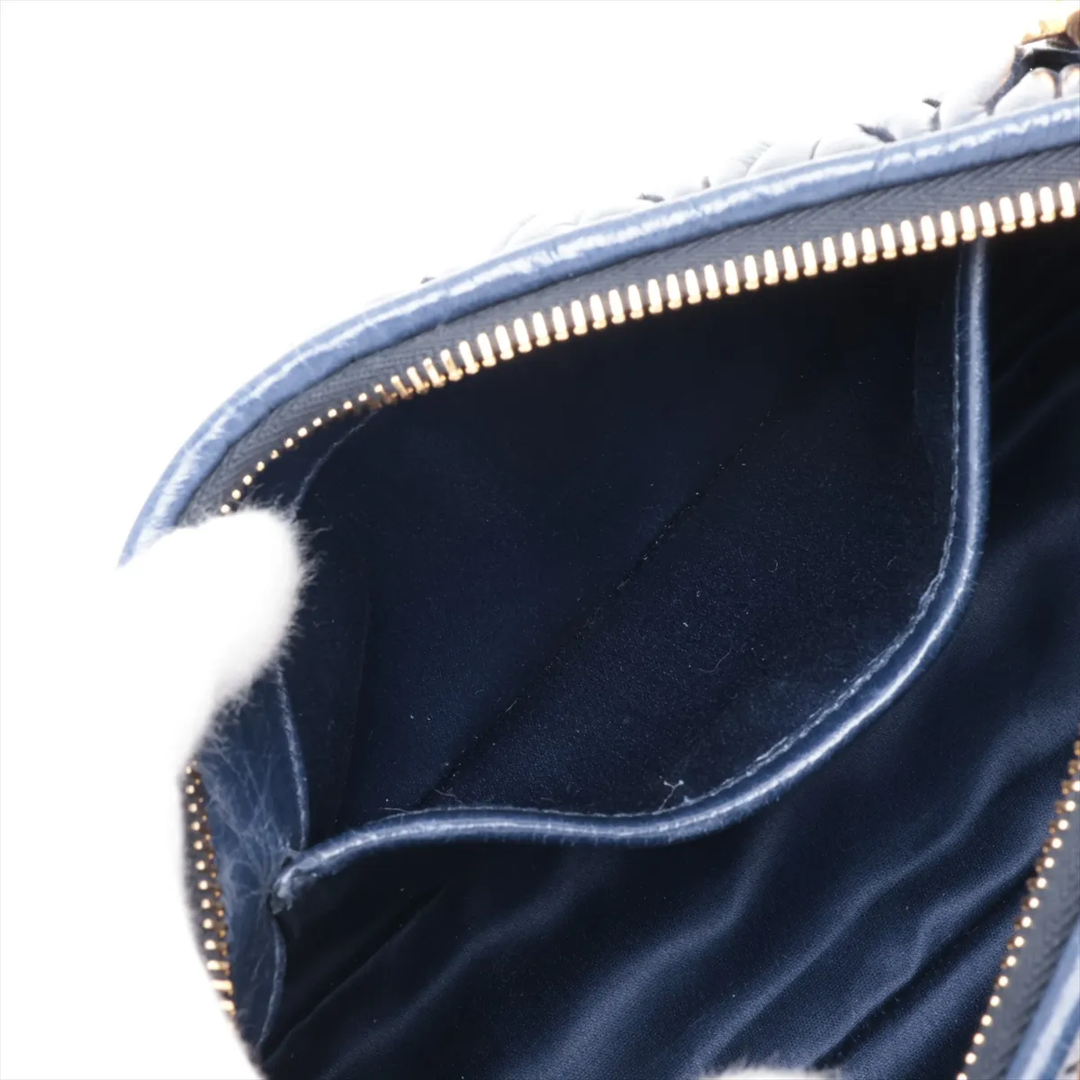 Matelassé RR1892 Leather Shoulder Bag, Navy — view 7