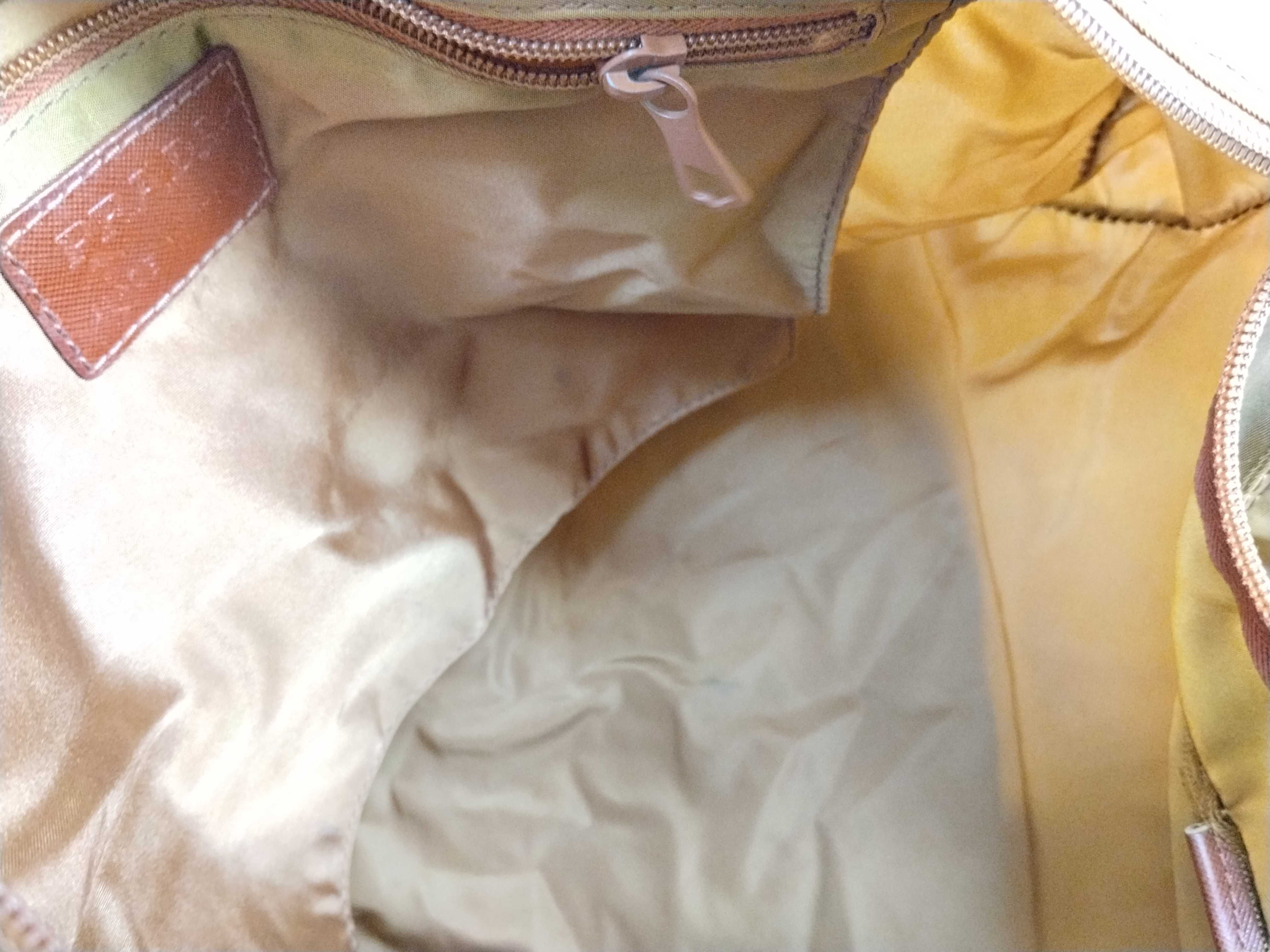 Nylon Prada Yellow Brown Tote Bag — view 11