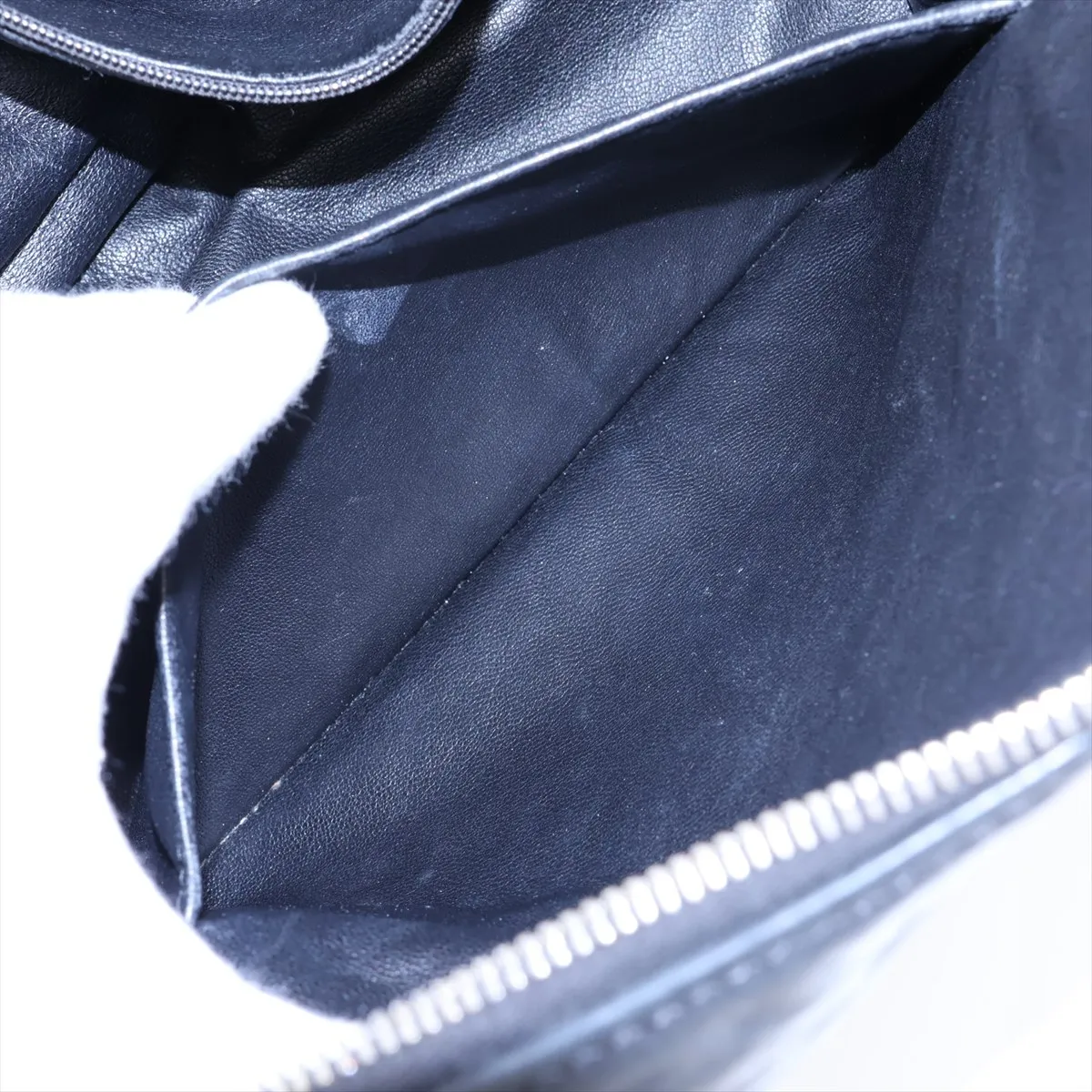 Coco Mark Leather Chain Shoulder Bag, Black with Silver Hardware — view 8