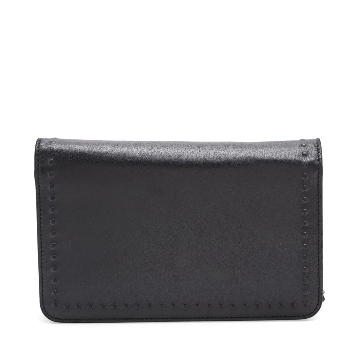 Coco Mark Lambskin Chain Wallet, Black with Silver Hardware, 18640146, Serial Number 18 — view 2
