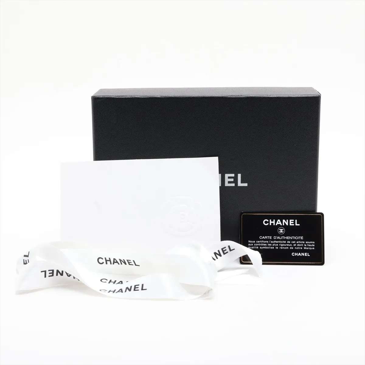 Coco Mark Lambskin Chain Wallet, Black with Silver Hardware, 18640146, Serial Number 18 — view 12