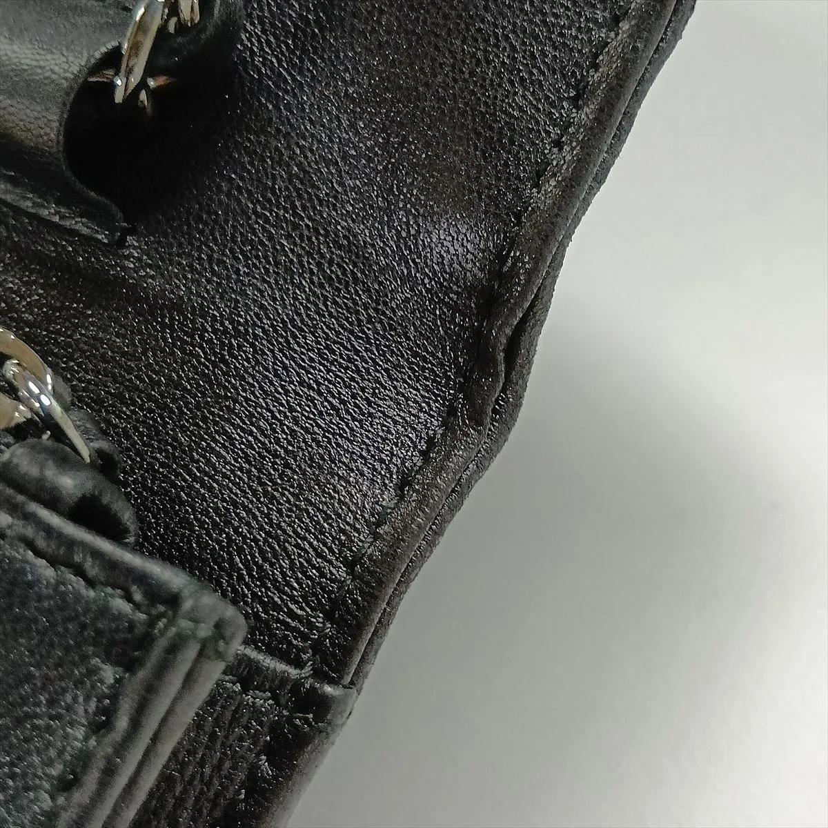 Coco Mark Lambskin Chain Wallet, Black with Silver Hardware, 18640146, Serial Number 18 — view 14