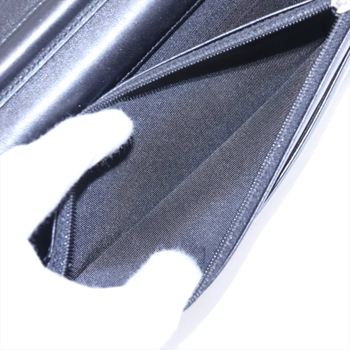 Coco Mark Lambskin Chain Wallet, Black with Silver Hardware, 18640146, Serial Number 18 — view 8
