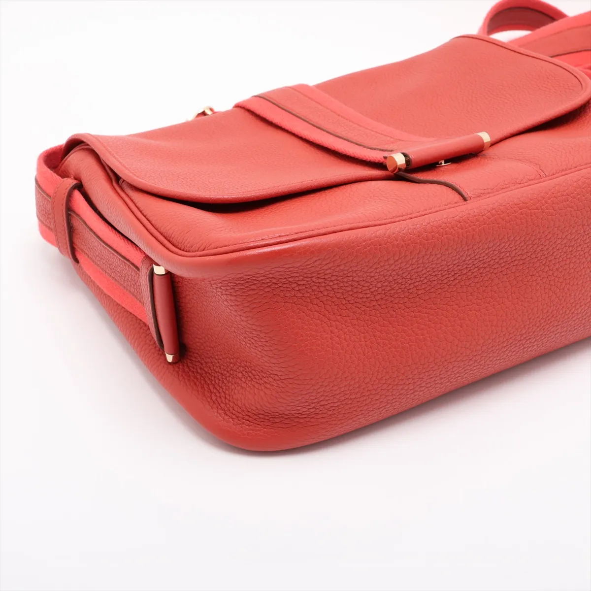 Hermès Bour Lang Taurillon Clemence Rose Jaipur Gold Hardware R:2014 — view 4