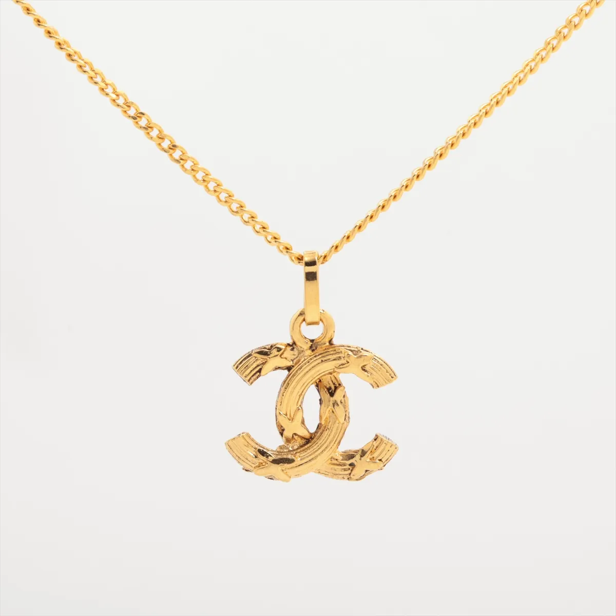 Coco Mark Necklace, GP Gold. Shows — view 2