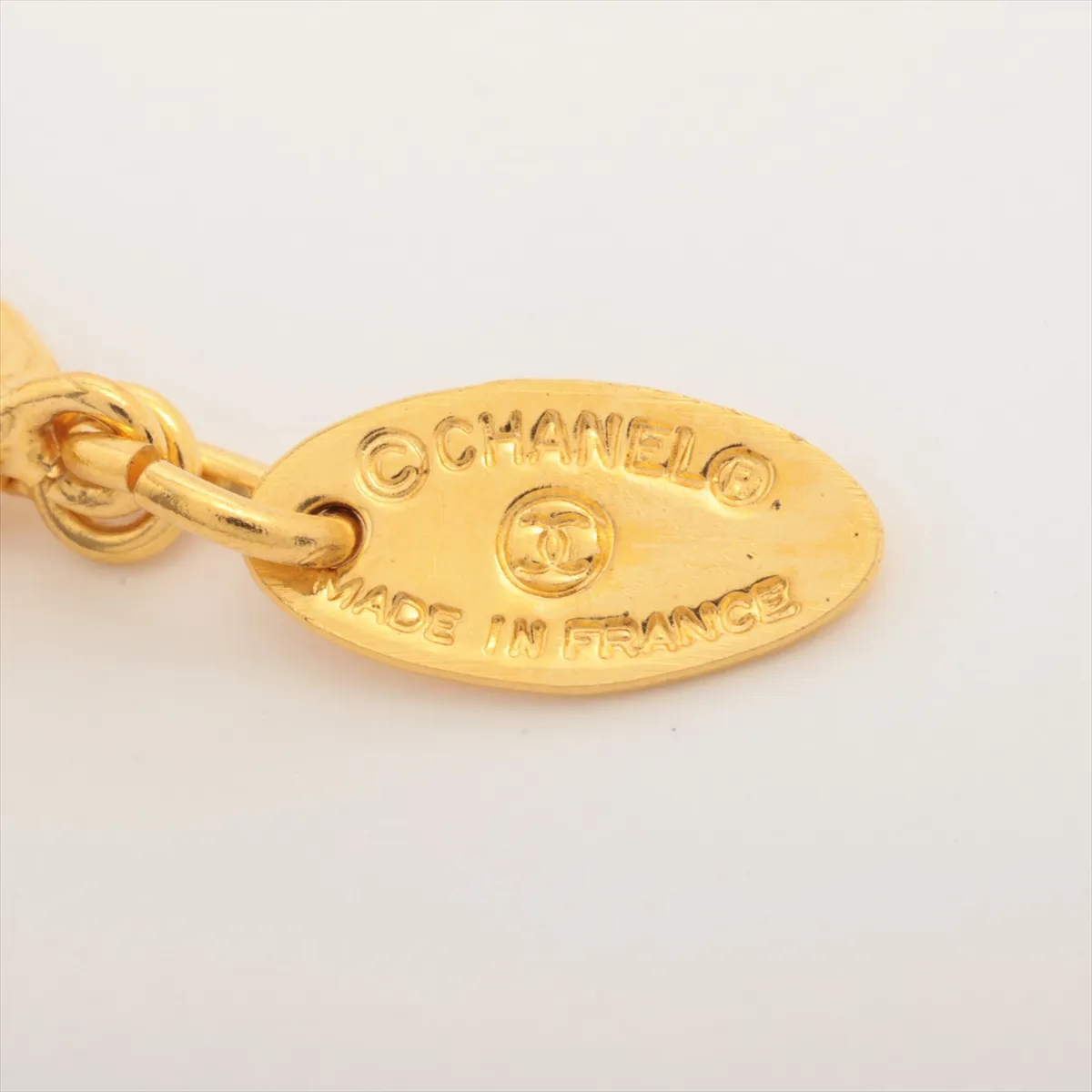 Coco Mark Necklace, GP Gold. Shows — view 4