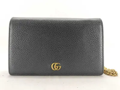 GG Marmont Mini Leather Chain Bag 497985 Shoulder Bag