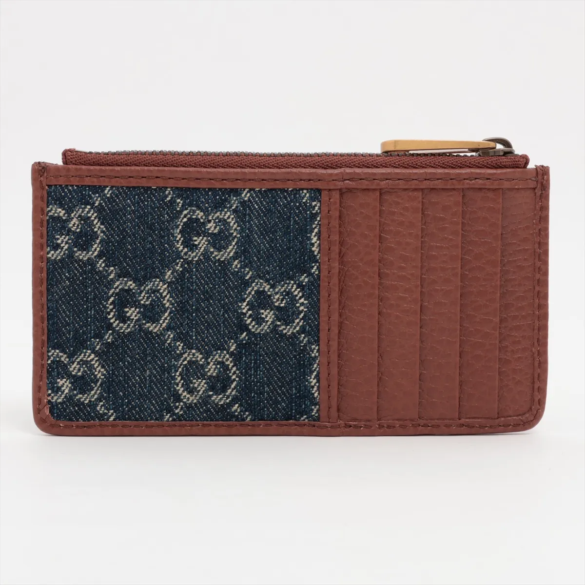 Interlocking G 697717 Denim x Leather Coin Case — view 2