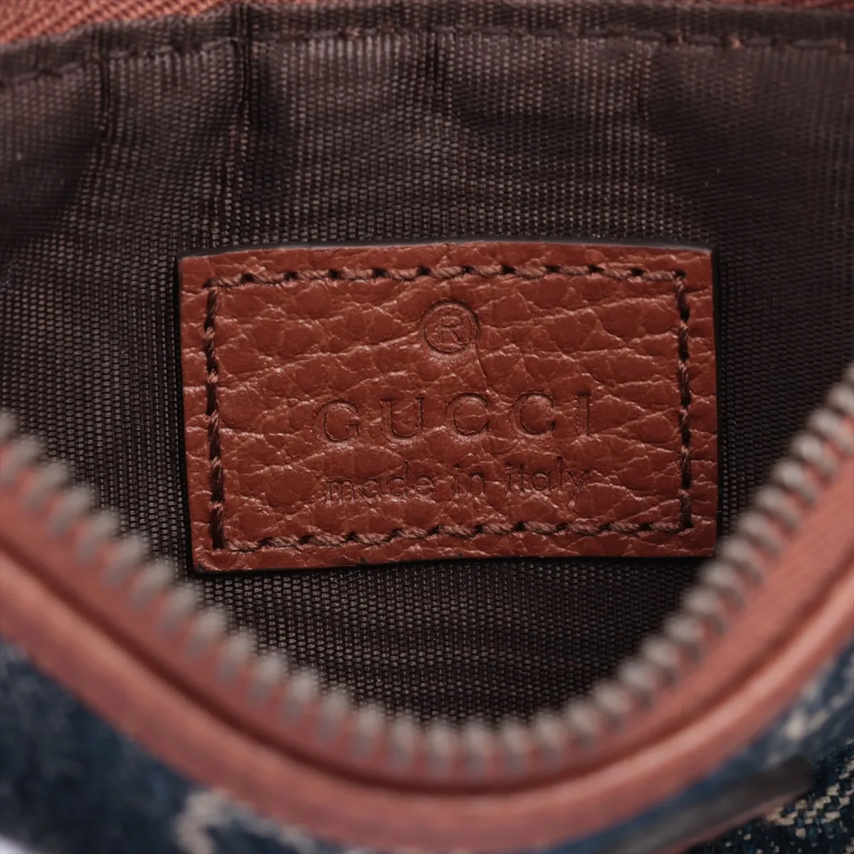 Interlocking G 697717 Denim x Leather Coin Case — view 4