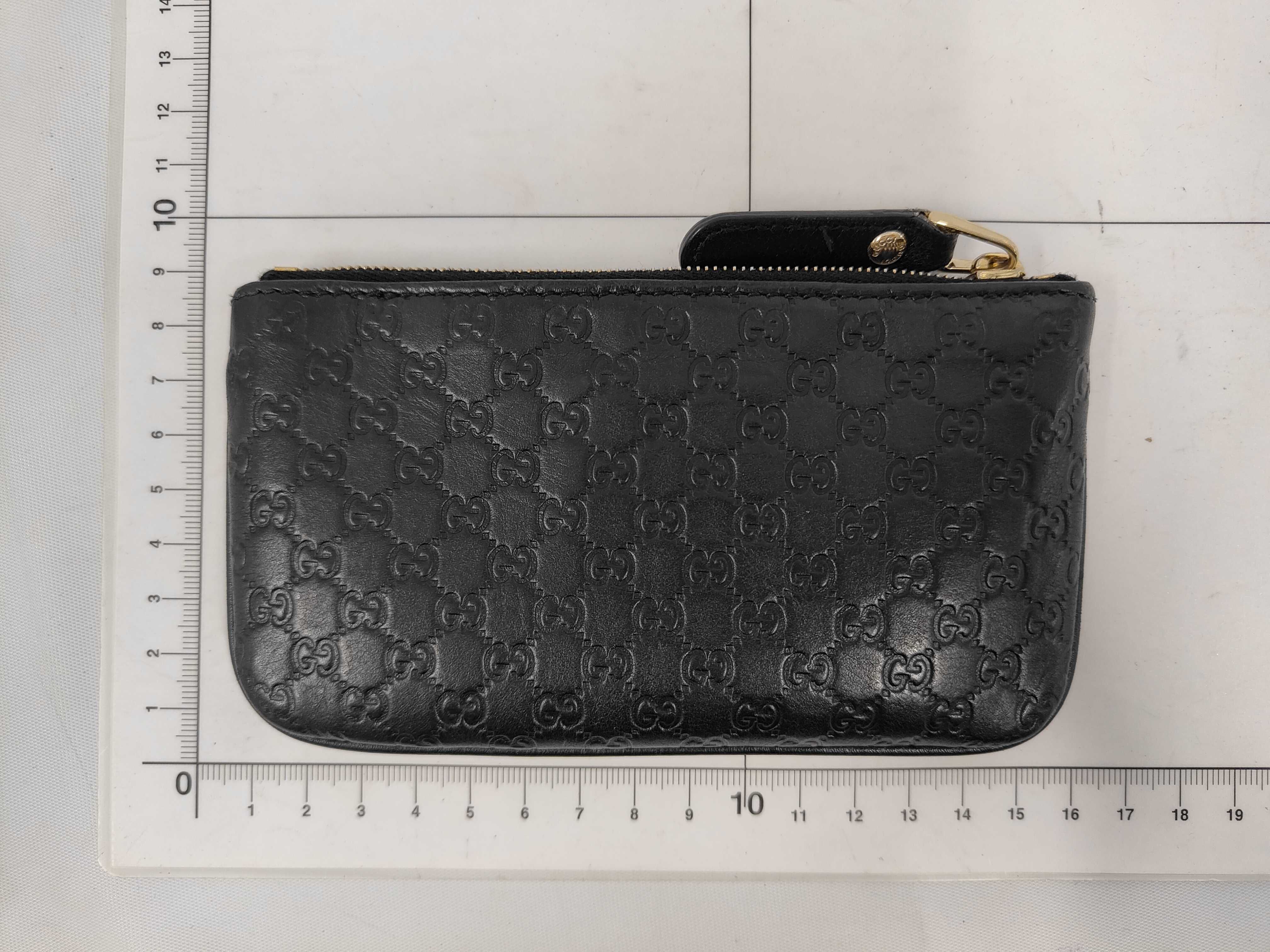 Microguccissima 544248 Black Leather Coin Case — view 2