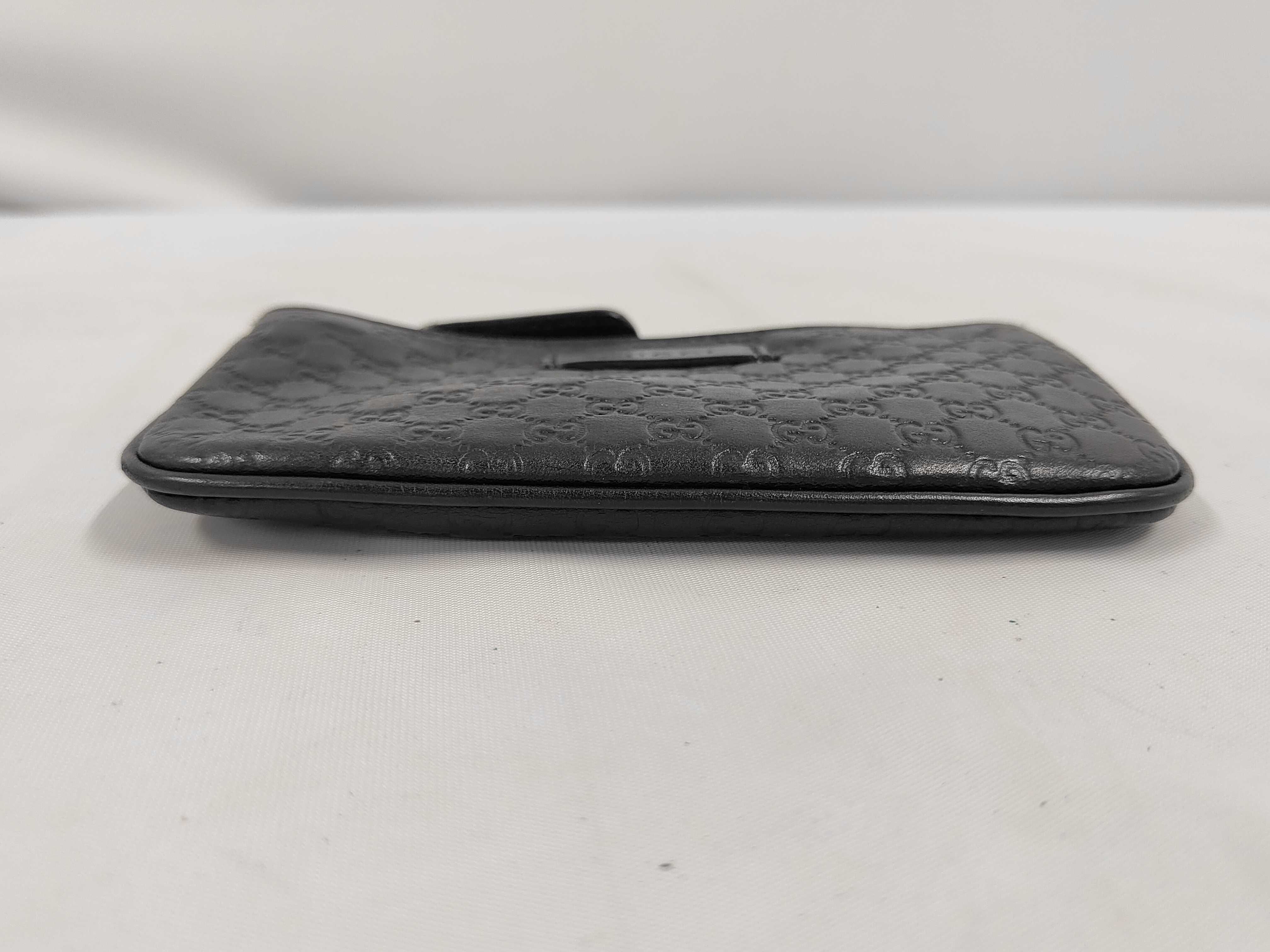 Microguccissima 544248 Black Leather Coin Case — view 3