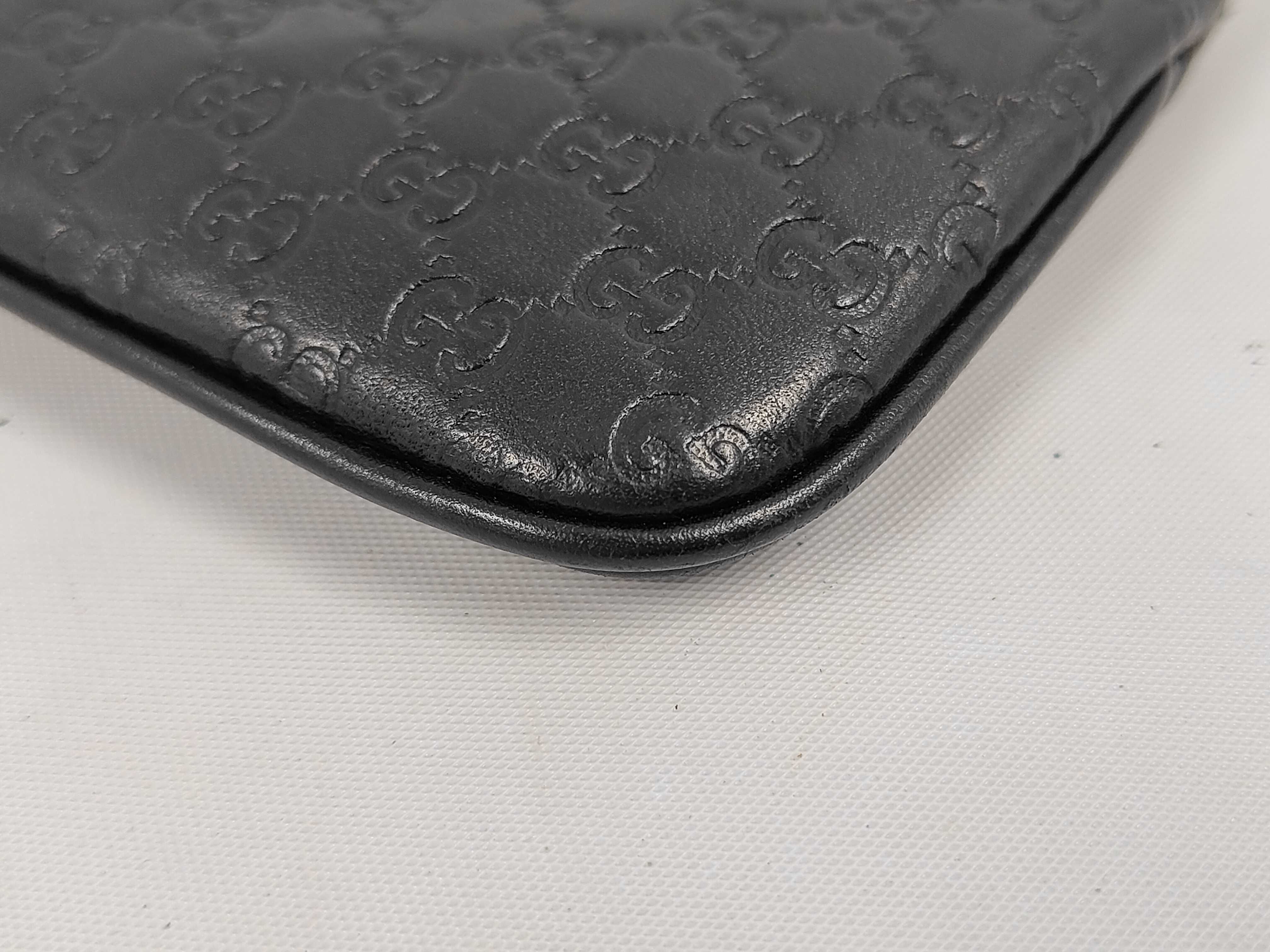 Microguccissima 544248 Black Leather Coin Case — view 4