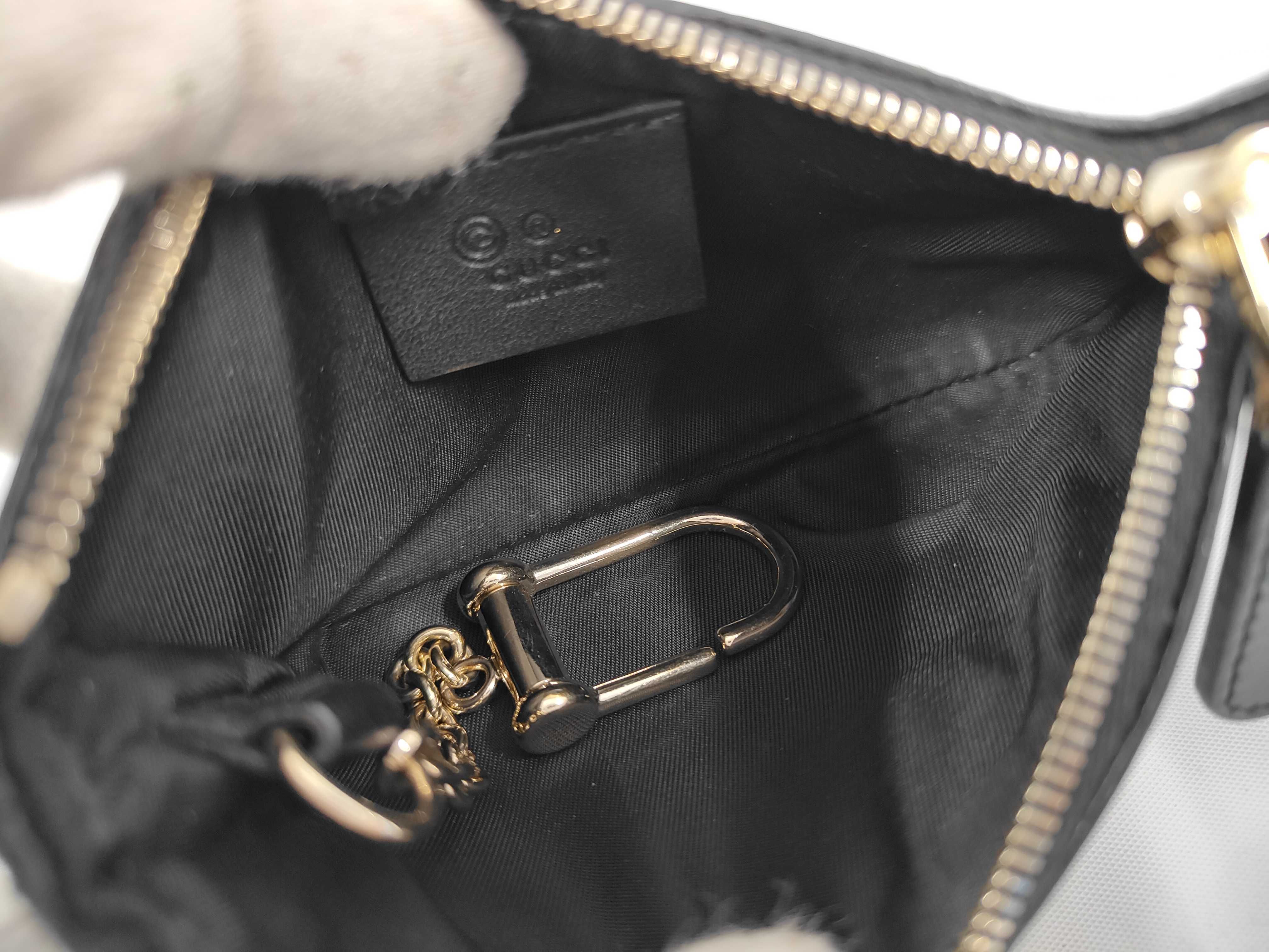 Microguccissima 544248 Black Leather Coin Case — view 5