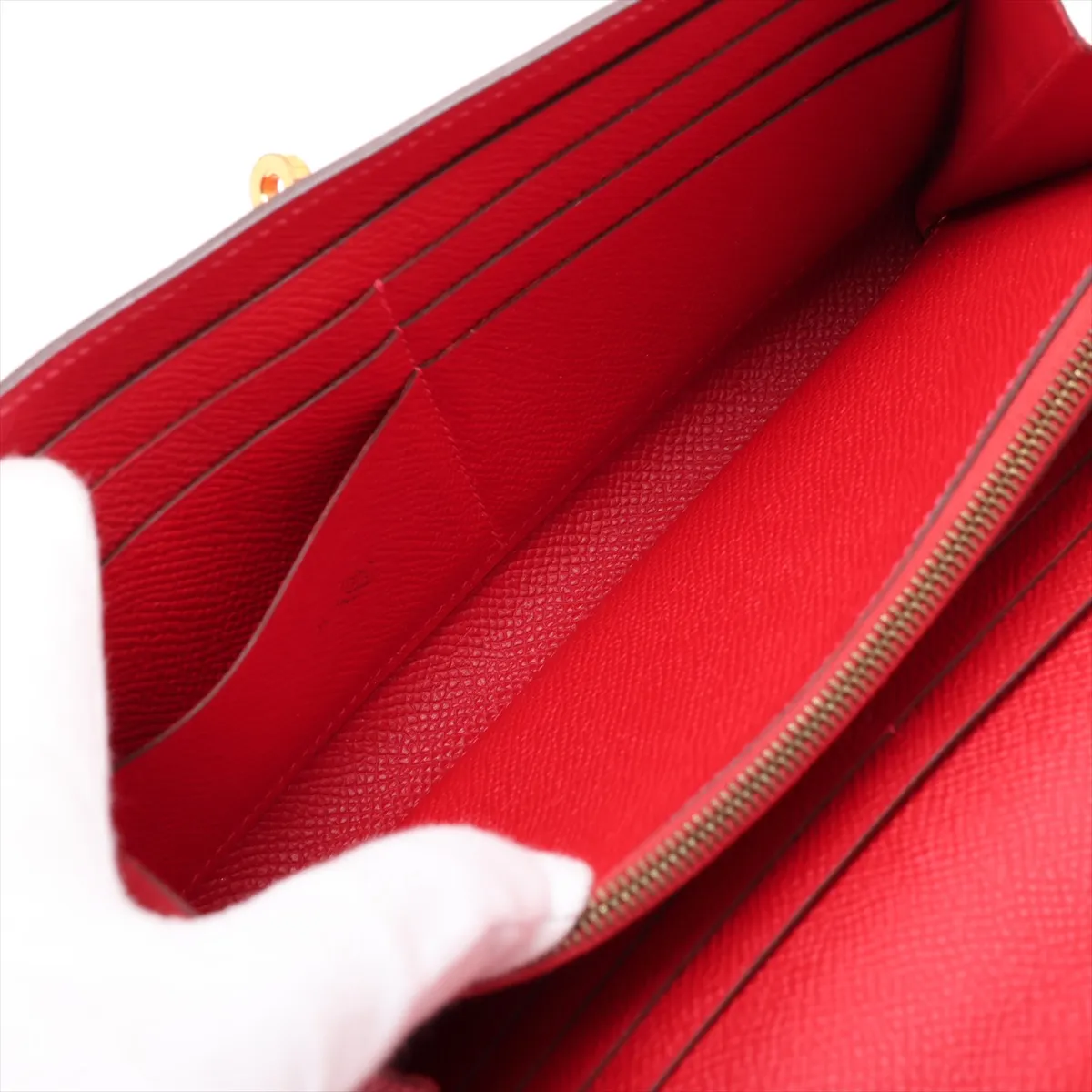 Kelly Wallet, Veau Epsom Leather, Long Wallet, Red with Gold Hardware R: 2014 — view 4